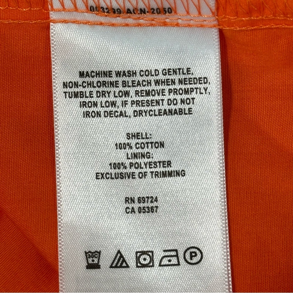 Boys Columbia PFG Fishing Shirt Button Down Orange Clemson Tiger Univers… - Picture 8 of 13